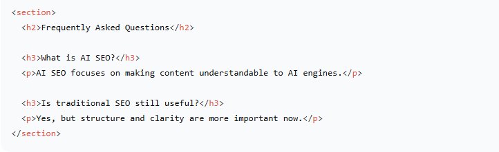 AI-Friendly FAQ Structure