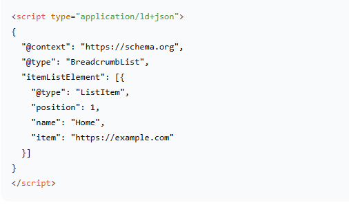 Breadcrumb Schema